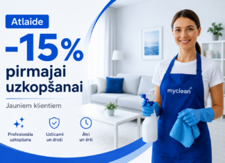 15% atlaide pirmajai uzkopšanai