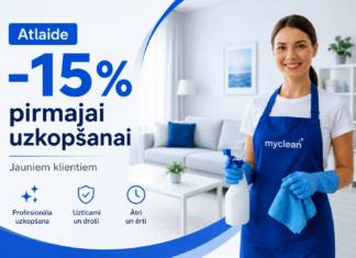15% atlaide pirmajai uzkopšanai